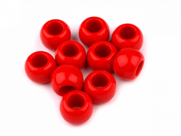 Plastové koráliky s veľkým prievlakom 11x14 mm - 20ks