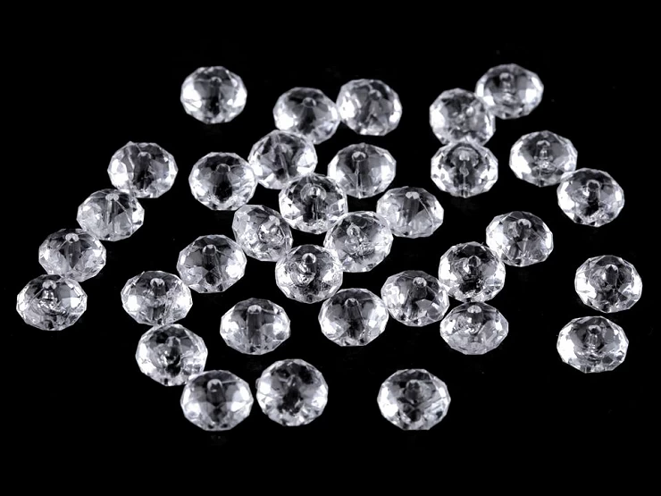Plastové / akrylové korálky brúsené slávik 5x8 mm - 20g