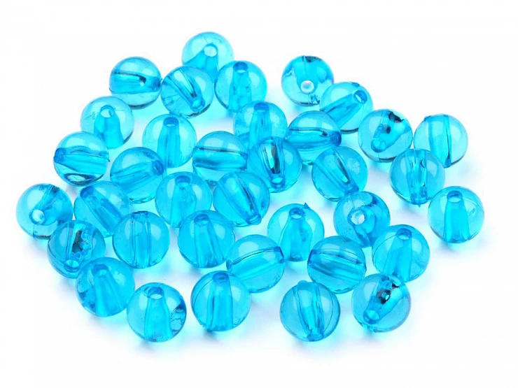 Plastové koráliky Transparent Ø8 mm - 20g