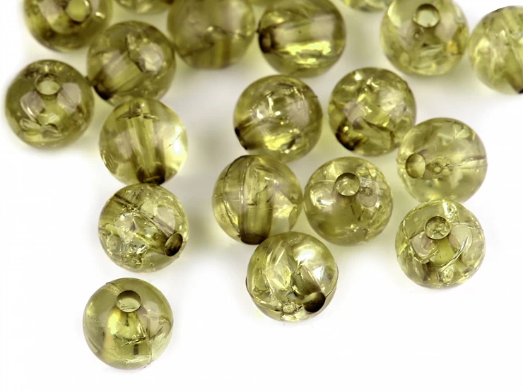 Plastové korálky kraklované Ø8 mm - 30g