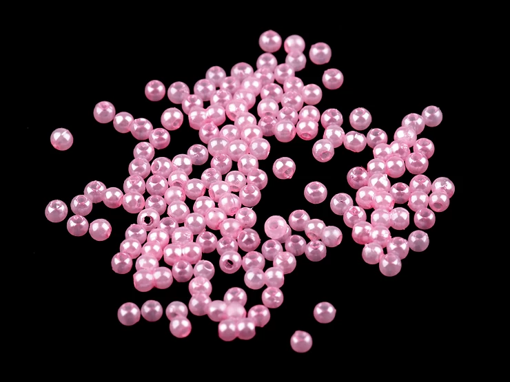 Plastové voskové koráliky / perly Glance Ø3 mm - 10g
