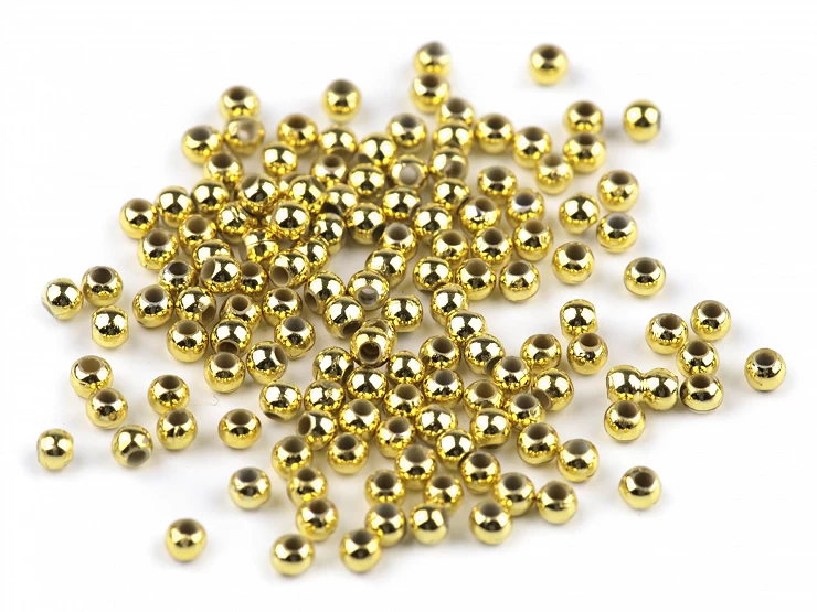 Plastové voskové koráliky / perly Glance Metalic Ø4 mm - 10 g