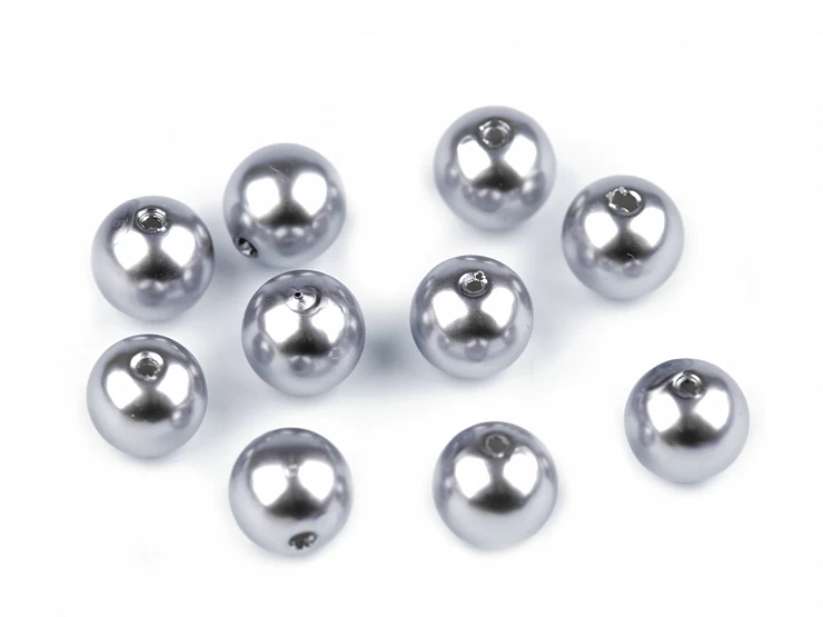 Plastové voskové koráliky / perly Glance Ø10 mm - 20g