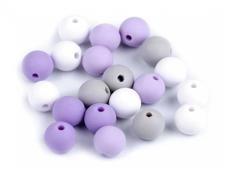 Plastové korálky matné Ø10 mm - 20g