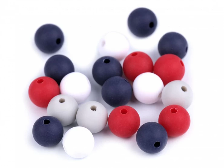Plastové korálky matné Ø10 mm - 20g
