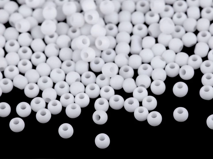 Plastové korálky matné Ø4 mm - 20g