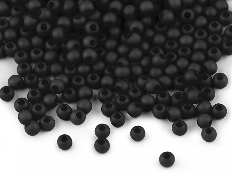 Plastové korálky matné Ø4 mm - 20g