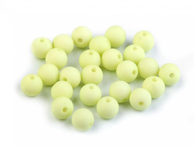 Plastové koráliky matné Ø8 mm - 25 ks