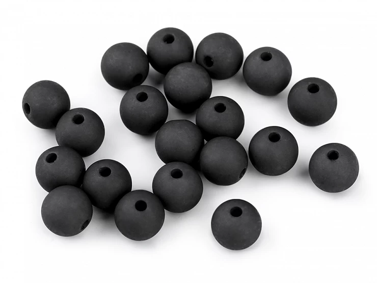 Plastové koráliky matné Ø10 mm - 20ks