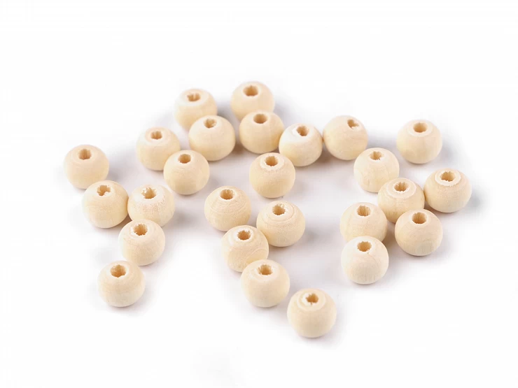 Drevené korálky nelakované Ø8 mm - 20g