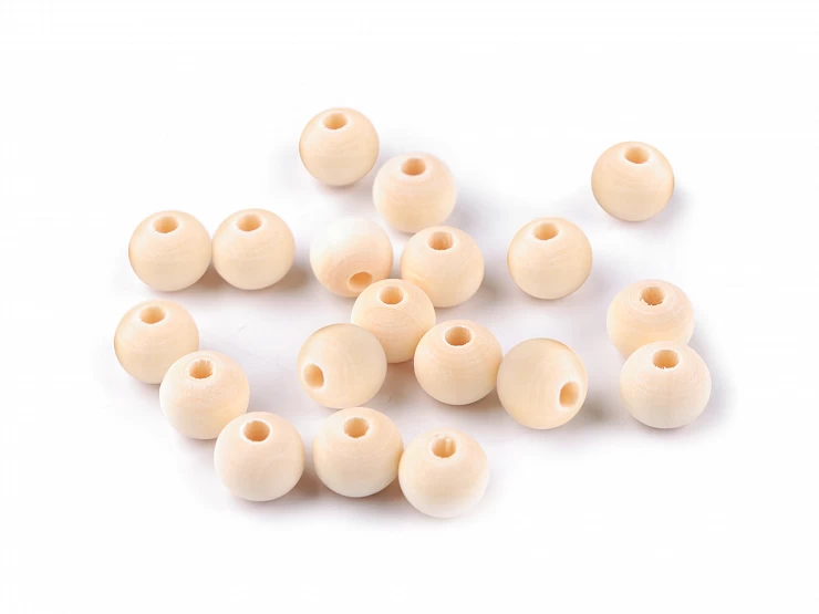 Drevené korálky nelakované Ø10 mm - 20g
