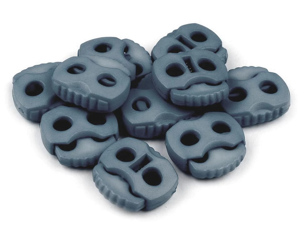 Brzdičky s dvoma dierkami 20x20 mm – variant 35 šedomodrá HTP 2 – 10 ks