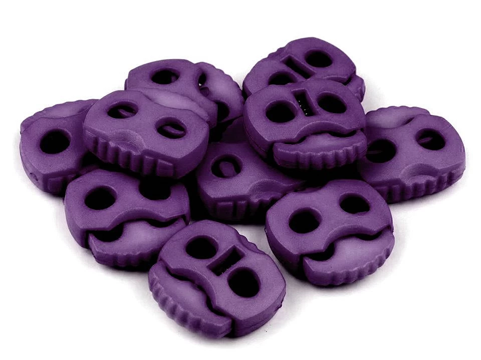 Brzdičky s dvoma dierkami 20x20 mm – variant 36 fialová htp2 – 10 ks