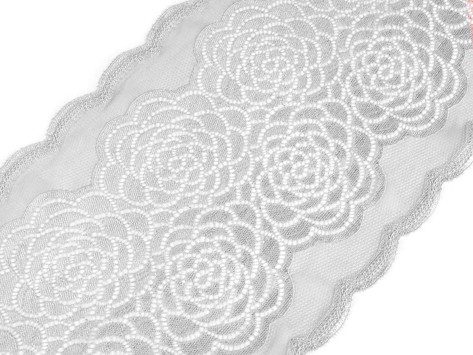 Elastická čipka / vsádka / behúň šírka 20 cm - 1 m