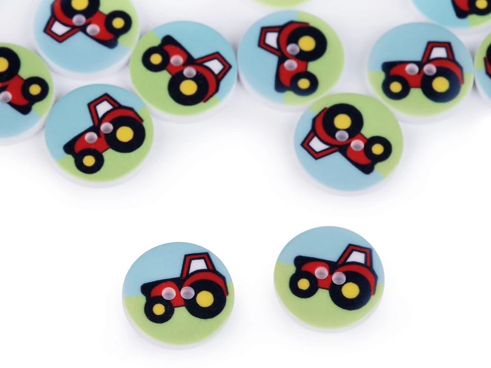 Gombík detský veľkosť 24" traktor 5 ks