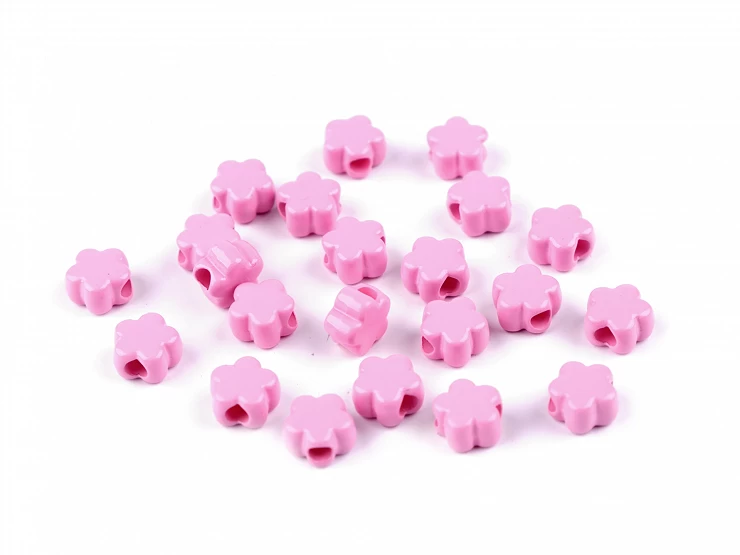 Plastové korálky kvet Ø9 mm - 5g