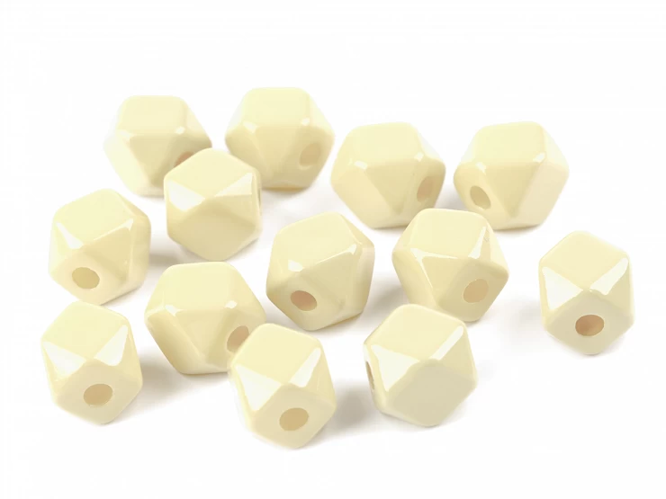 Plastové korálky kocka / diamant 12x12 mm - 20g