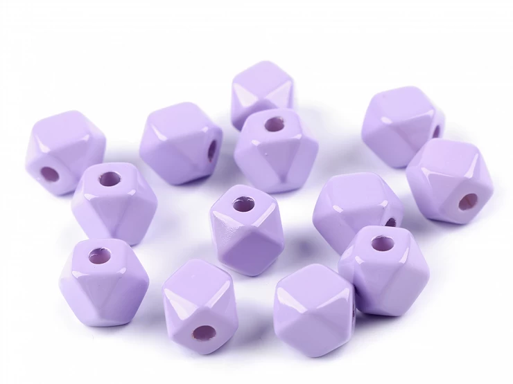 Plastové korálky kocka / diamant 12x12 mm - 20g