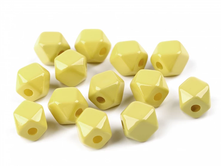Plastové korálky kocka / diamant 12x12 mm - 20g