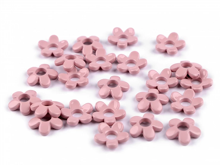Plastové korálky kvet Ø18 mm - 10g