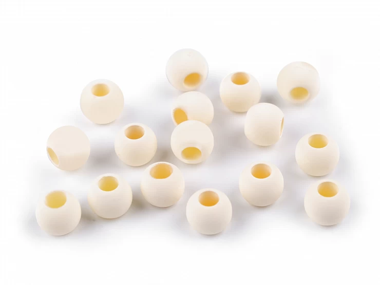 Plastové korálky matné, pogumovaný povrch Ø12 mm - 10g