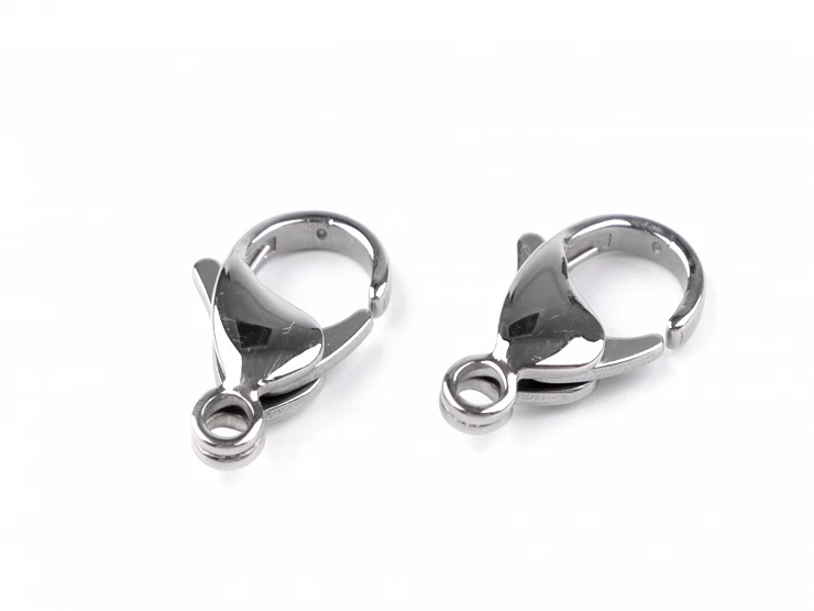 Karabínka z nerezovej ocele 12x19 mm - 2 ks