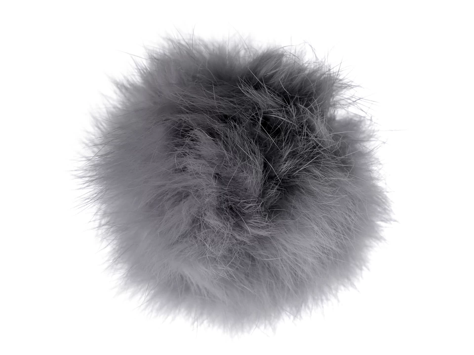 Kožušinový brmbolec s pútkom Ø6 cm - 1 ks