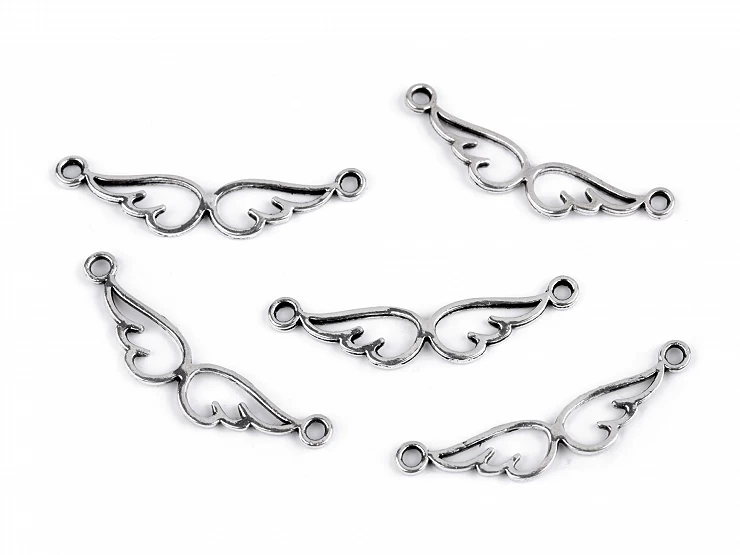 Ozdobný diel/prívesok krídla 8x31 mm - 5ks
