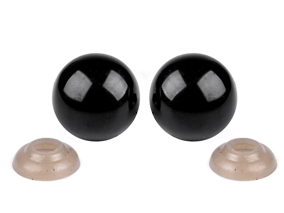Oči s poistkou Ø18 mm - 10 sada (10 očí)