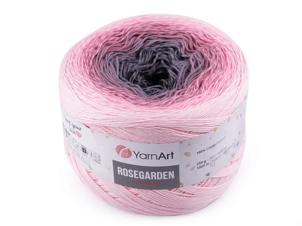 Bavlnená pletacia priadza YarnArt Rosegarden 250g