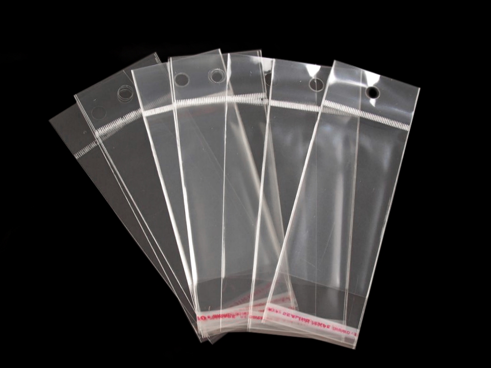 PP vrecko s lepiacou lištou a závesom 5x9 cm - 20ks