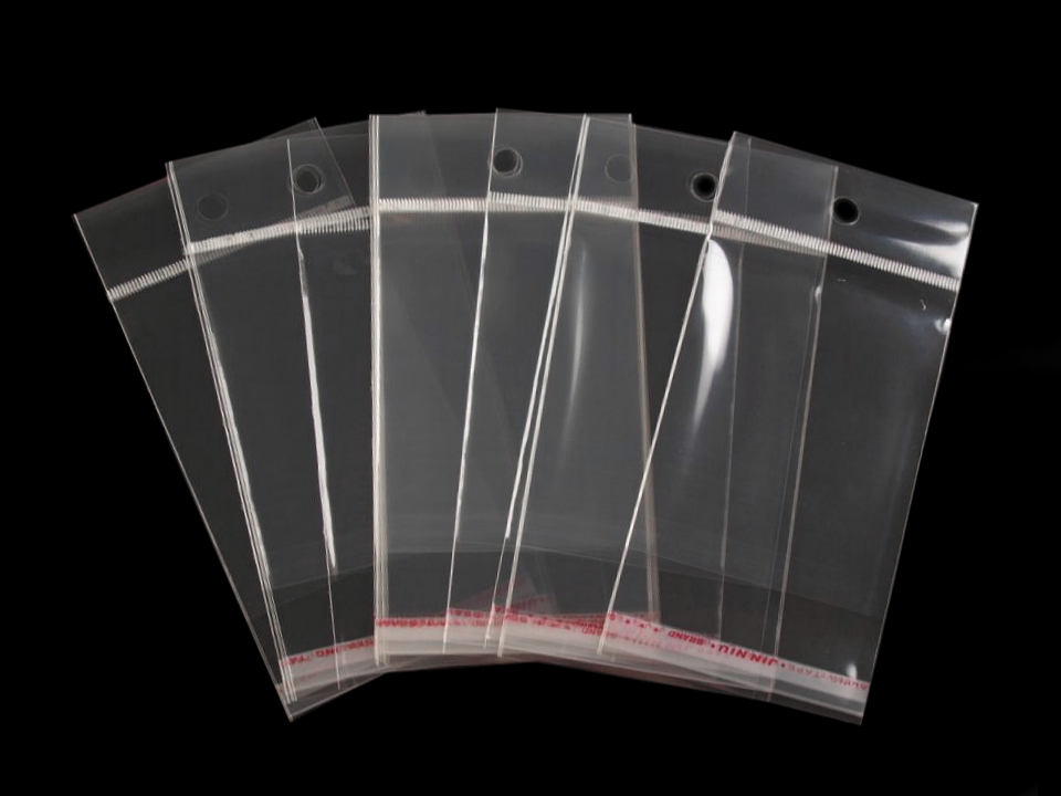 PP vrecko s lepiacou lištou a závesom 7x9 cm - 20ks