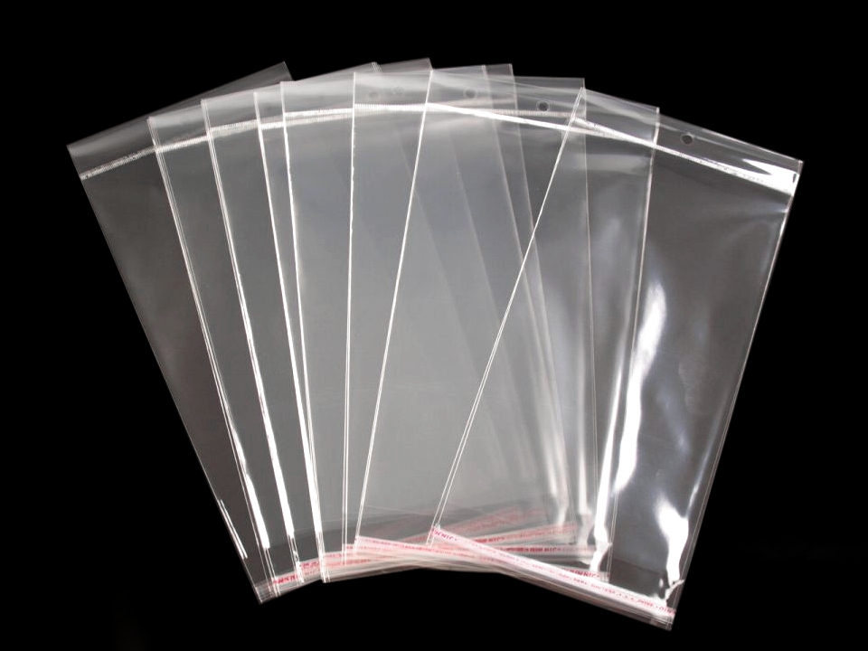 PP vrecko s lepiacou lištou a závesom 15x25,5 cm - 20ks