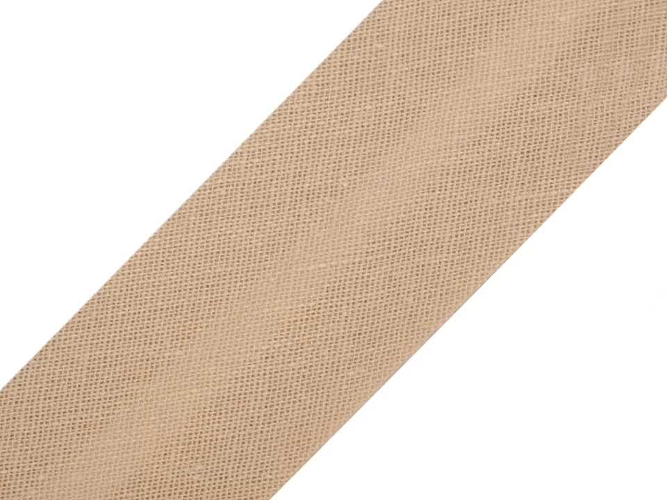 Šikmý prúžok bavlnený šírka 20mm zažehlený -1m