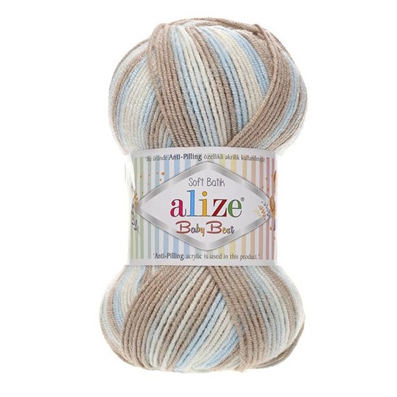 Pletacia priadza Alize Baby Best Batik 100g