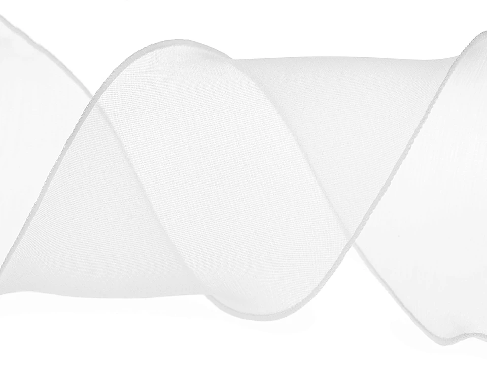 Organzová stuha s perleťovým leskom šírka 80 mm-1m