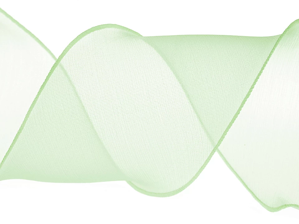 Organzová stuha s perleťovým leskom šírka 80 mm-1m