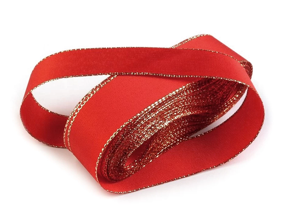Stuha taftová s lurexom šírka 25mm -10m