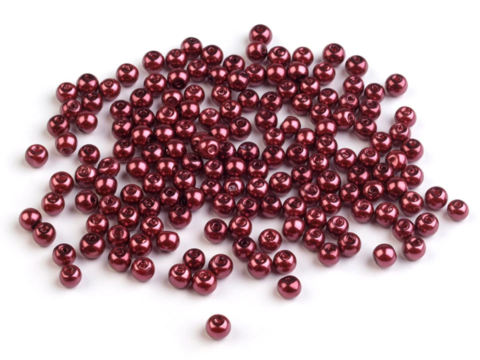 Sklenené voskové perly Ø4mm - 50 g