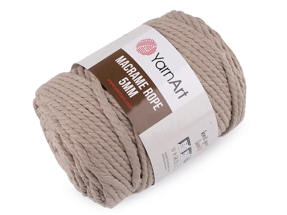 Pletacia priadza YarnArt Macrame Rope 5 mm 500g