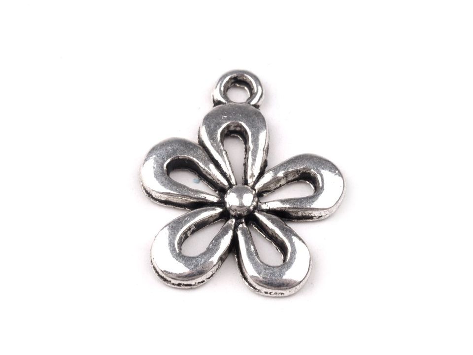 Prívesok kvet 15x18 mm - 10 ks