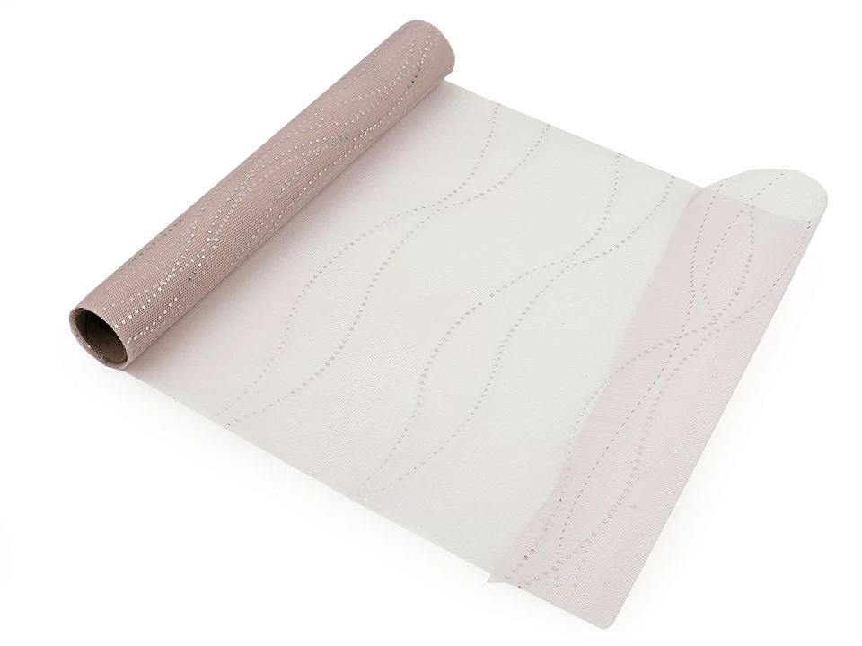 Tyl dekoračný šírka 36 cm s AB efektom -4,5m