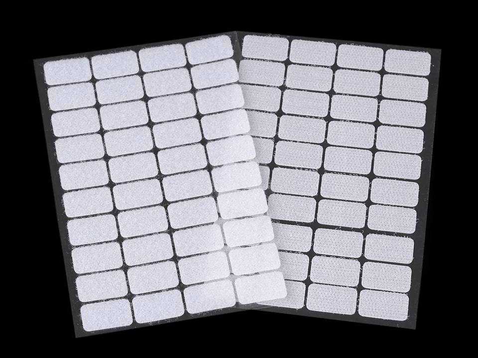 Suchý zips samolepiaci obdĺžnik 15x25 mm -1kar.