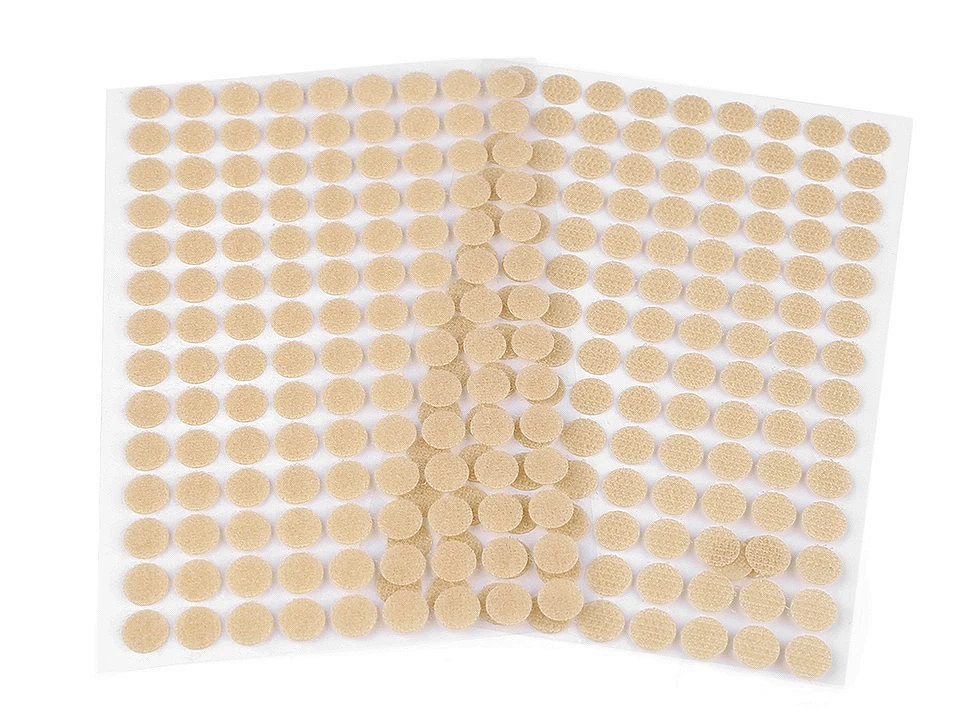 Suchý zips samolepiaci kolieska Ø10 mm -1kar.
