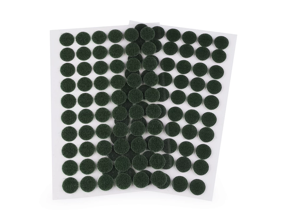 Suchý zips samolepiaci kolieska Ø15 mm -1kar.
