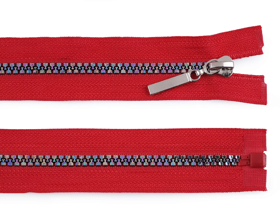 Dúhový kostený zips šírka 5 mm dĺžka 50 cm -1ks