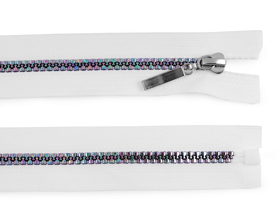 Dúhový kostený zips šírka 5 mm dĺžka 60 cm-1ks