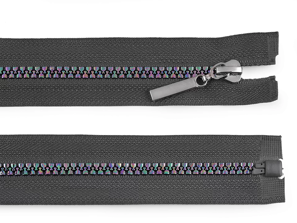 Dúhový kostený zips šírka 5 mm dĺžka 60 cm-1ks