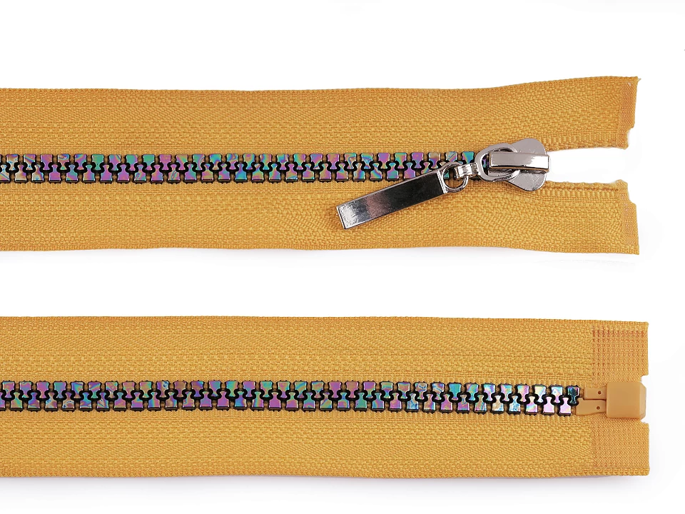 Dúhový kostený zips šírka 5 mm dĺžka 70 cm -1ks