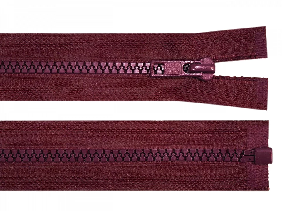Kostený zips šírka 5 mm dĺžka 55 cm bundový -1ks